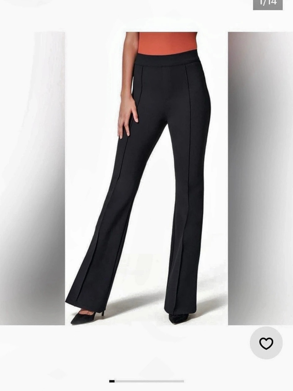 Spanx Perfect Pant Flare Pants in Black Size Small